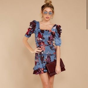 Blue floral dress
